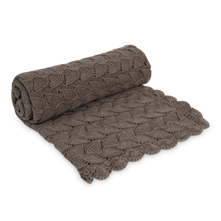 That's Mine Chiffonette knitted blanket - Earth brown melange - 100% Organic cotton Buy Tøj||Skjorter & toppe||Strik||Alle here.