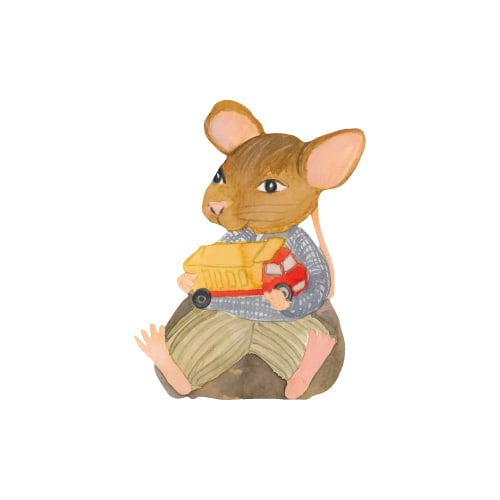 That's Mine Wallsticker Victor the mouse - Brown - 100% Textile foil Buy Bolig & udstyr||Børneværelset||Wallstickers||Udsalg||Alle here.